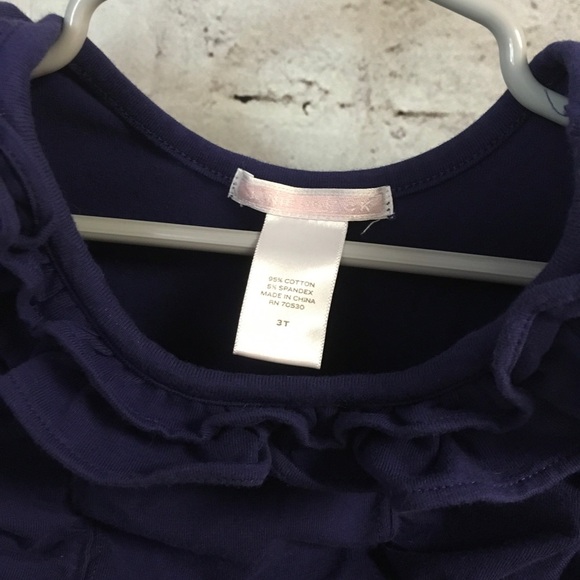 Girls 3T ruched ruffle bodysuit long sleeve - Picture 3 of 3